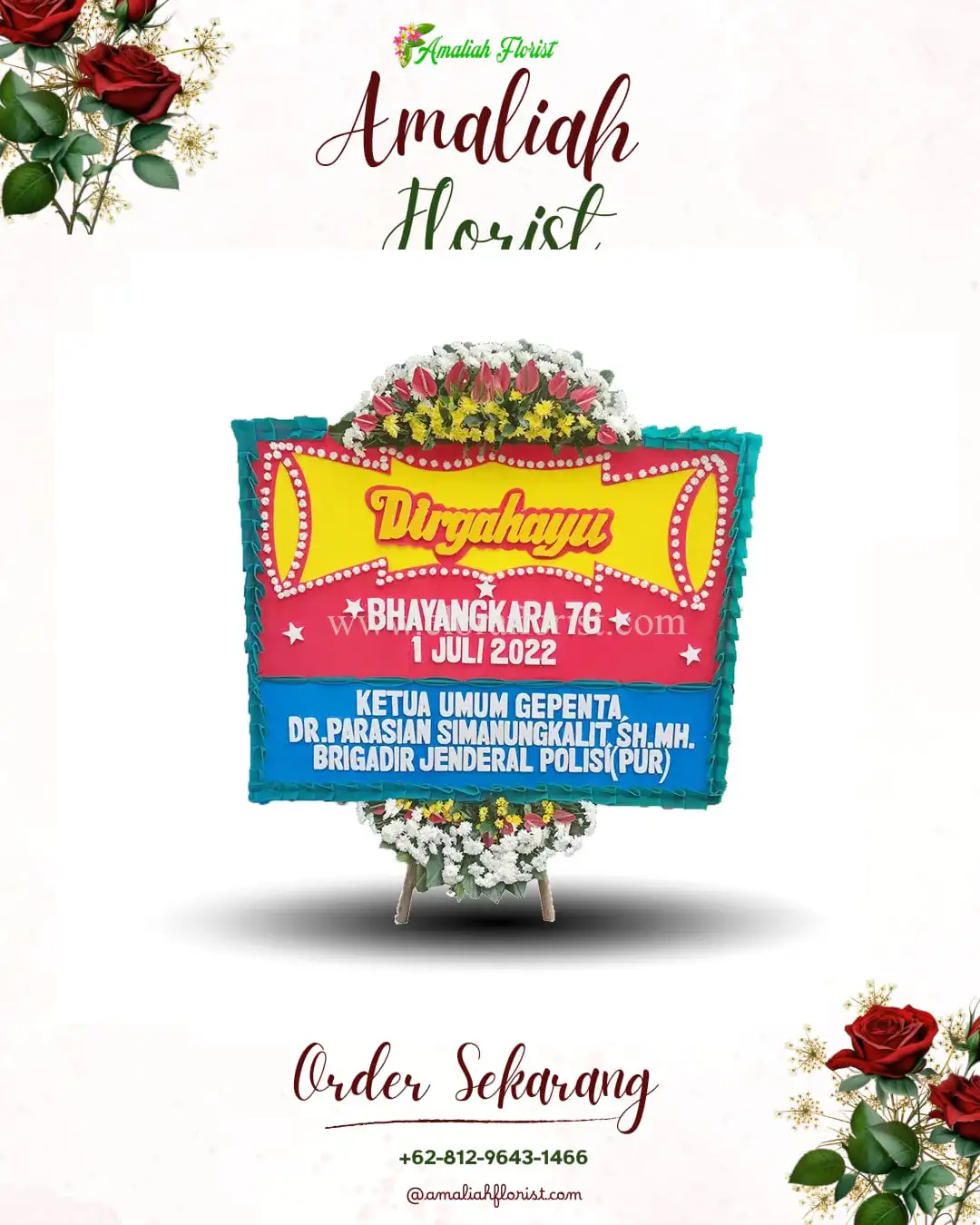 Papan Bunga HUT Ulang Tahun Jetfa